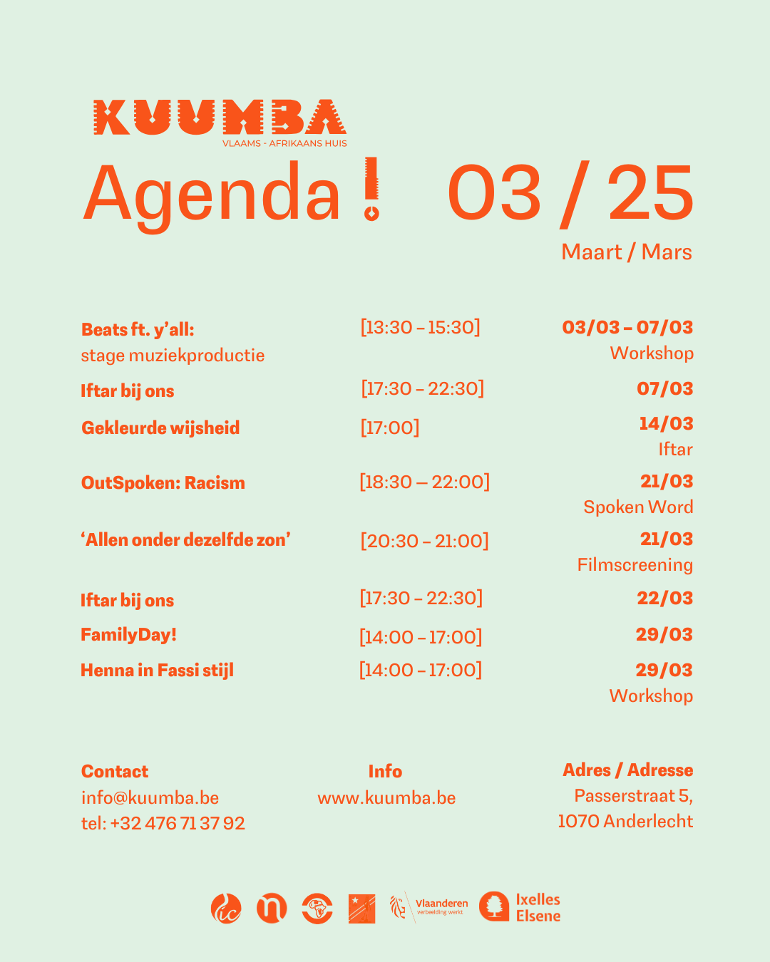 Agenda Maart